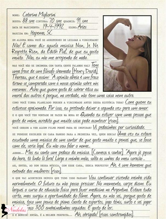 Catarina a Virgem Pelada na Playboy