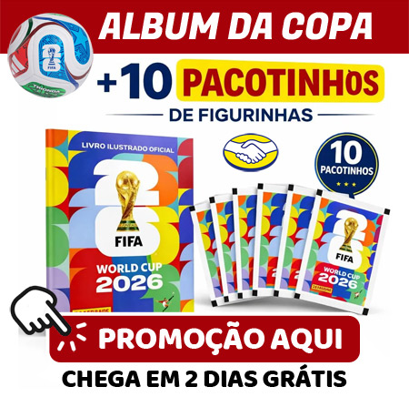 Álbum da Copa + 70 figurinhas