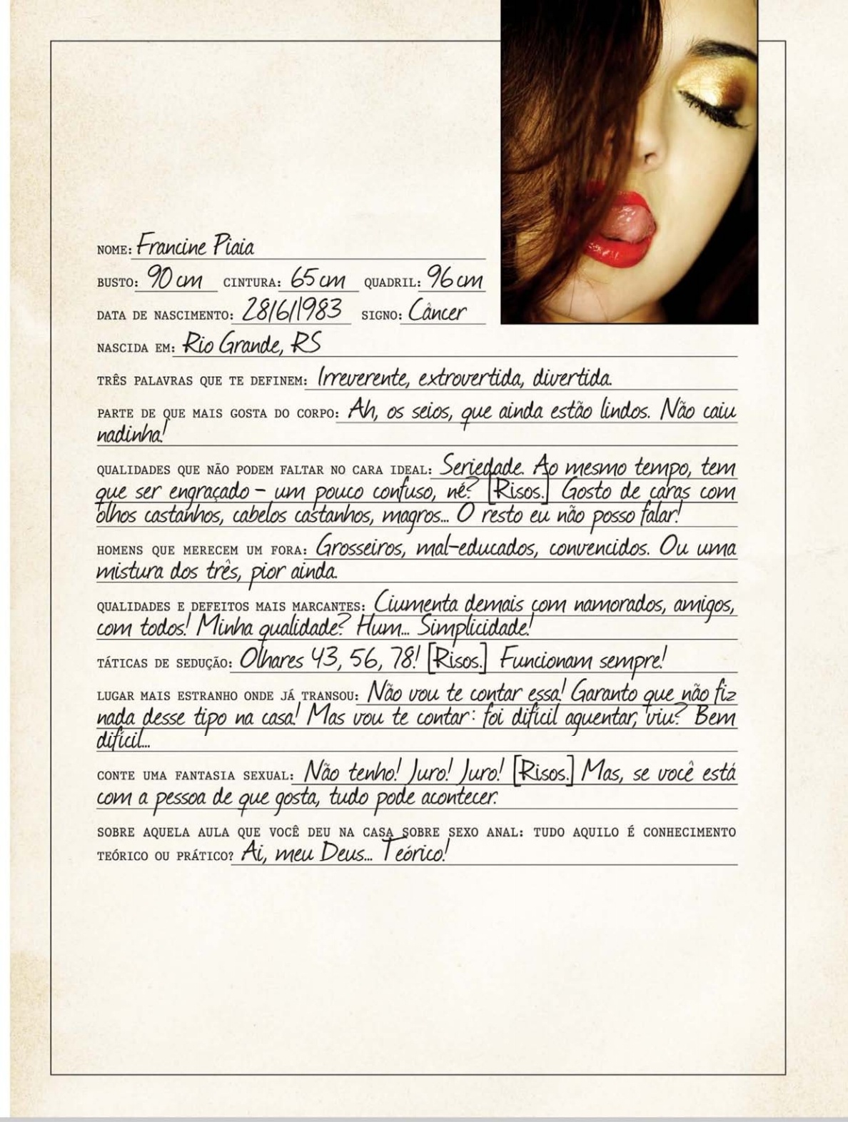 Francine Piaia Nua na Playboy Francine Piaia Nua na Playboy