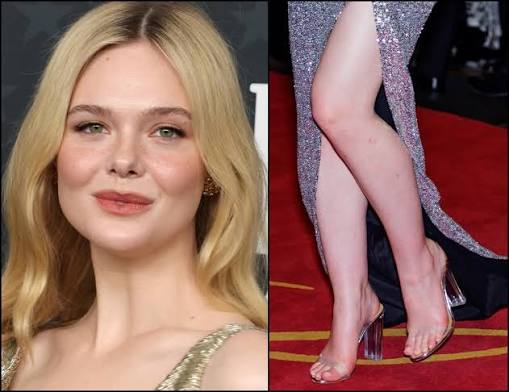 Pés da atriz Elle Fanning